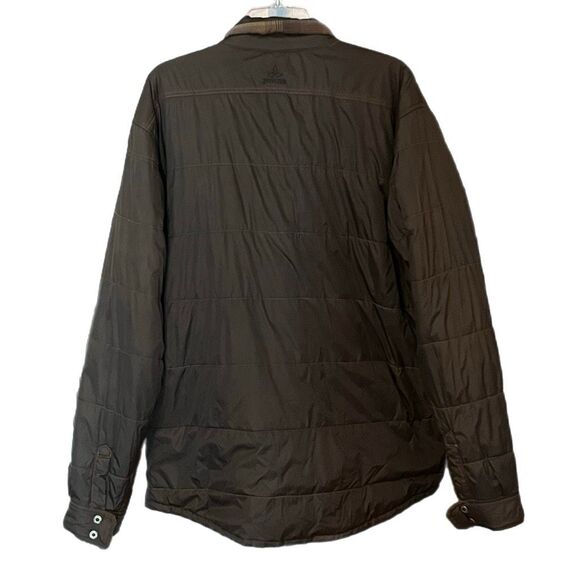 Prana Men’s Reversible Plaid & Solid Brown Jacket Fading Sz XL - Picture 5 of 13